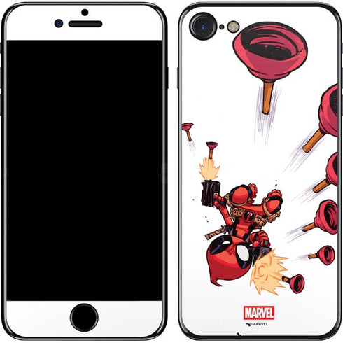 Marvel Deadpool Babypool Shooting iPhone SE (2nd & 3rd Gen) Skin