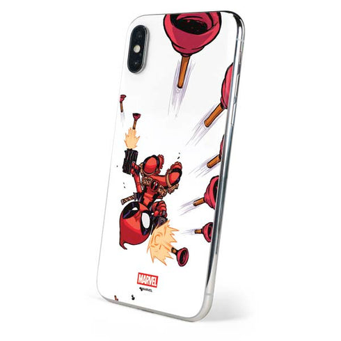 Marvel Deadpool Babypool Shooting iPhone X Skin