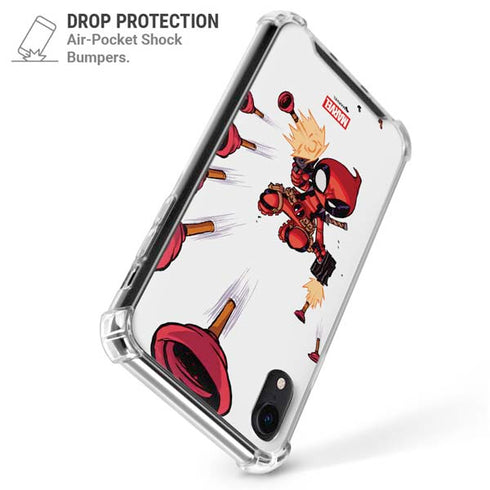 Marvel Deadpool Babypool Shooting iPhone XR Clear Case
