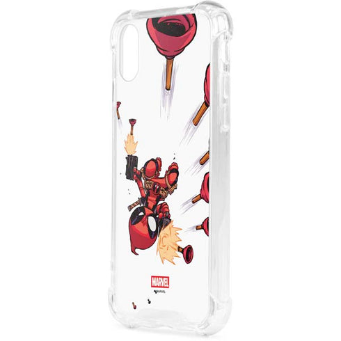 Marvel Deadpool Babypool Shooting iPhone XS Clear Case