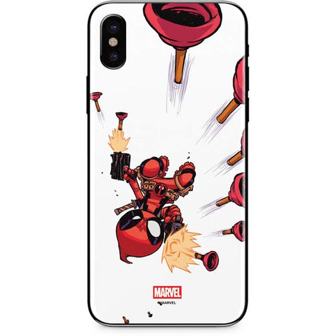 Marvel Deadpool Babypool Shooting iPhone XS Max Skin