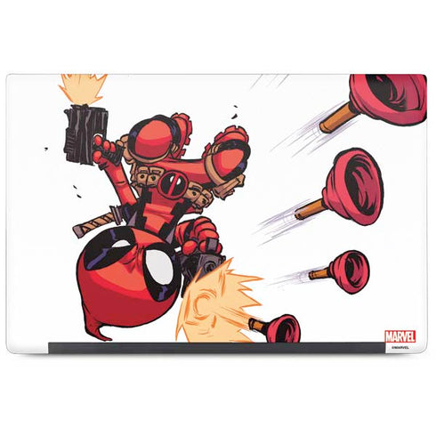 Marvel Deadpool Babypool Shooting Dell Latitude Skin
