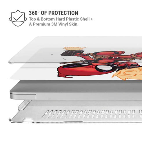 Marvel Deadpool Babypool Shooting MacBook Pro 14in (2021-24) Case plus Skin