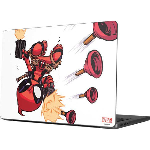 Marvel Deadpool Babypool Shooting MacBook Pro 14in (2021-24) Skin
