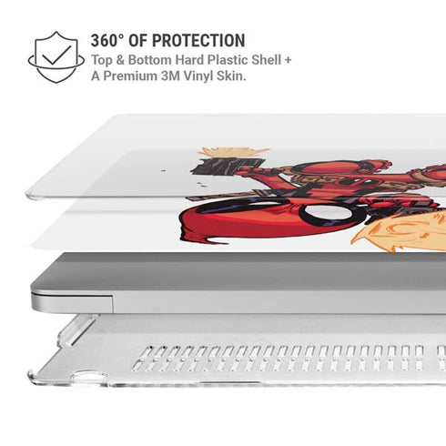 Marvel Deadpool Babypool Shooting MacBook Pro 16in (2021-25) Case plus Skin