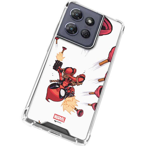 Marvel Deadpool Babypool Shooting Moto G Stylus 5G (2025) Clear Case