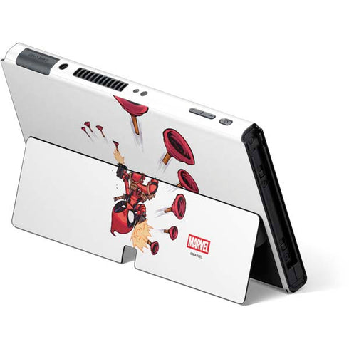 Marvel Deadpool Babypool Shooting Nintendo Switch OLED (2021) Skin