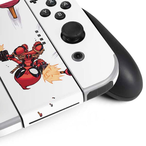 Marvel Deadpool Babypool Shooting Nintendo Switch OLED (2021) Skin