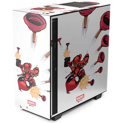 Marvel Deadpool Babypool Shooting NZXT H510 Compact ATX Mid-Tower Case Skin