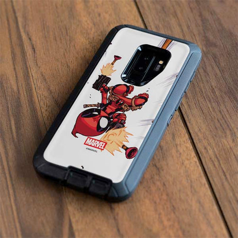 Marvel Deadpool Babypool Shooting Otterbox Defender Galaxy Skin