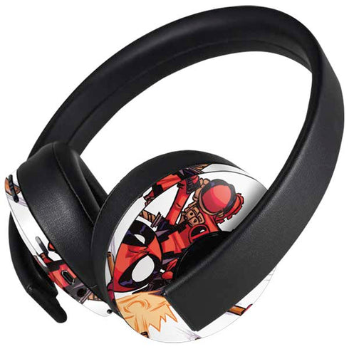 Marvel Deadpool Babypool Shooting PlayStation 4 Gold Wireless Headset Skin