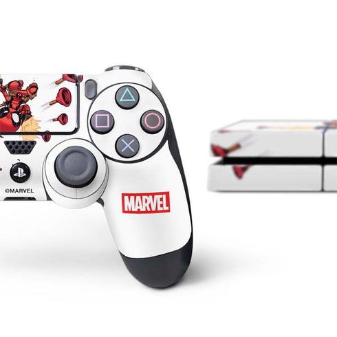 Marvel Deadpool Babypool Shooting PS4 Console and Controller Bundle Skin