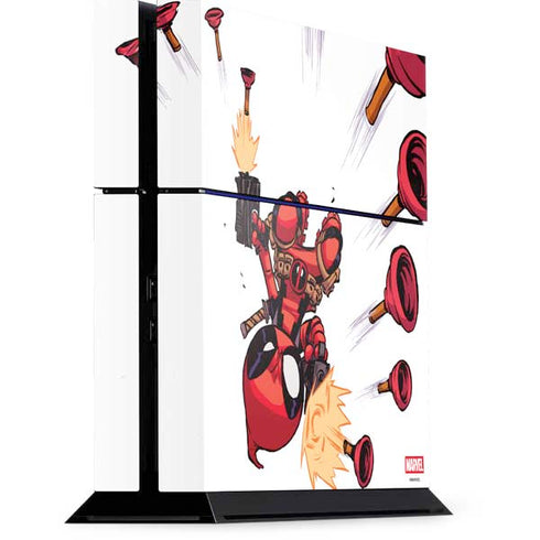 Marvel Deadpool Babypool Shooting PS4 Console Skin