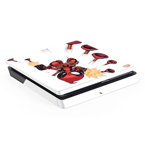 Marvel Deadpool Babypool Shooting PS4 Slim Skin