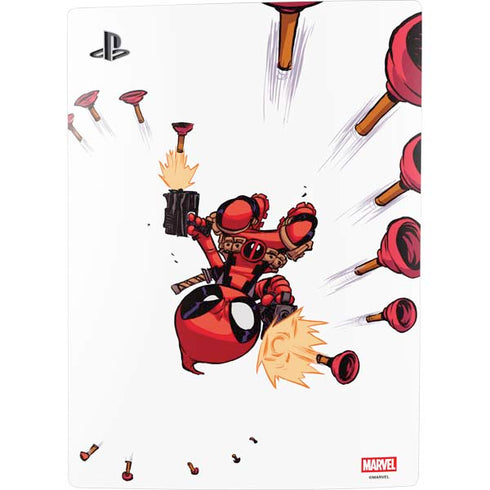 Marvel Deadpool Babypool Shooting PS5 Console Skin
