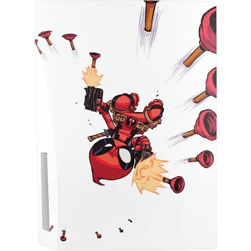 Marvel Deadpool Babypool Shooting PS5 Console Skin
