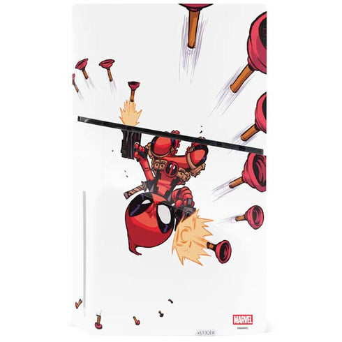Marvel Deadpool Babypool Shooting PS5 Slim Disk Console Skin