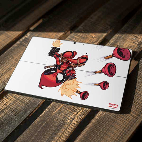 Marvel Deadpool Babypool Shooting Surface Pro 7 Skin