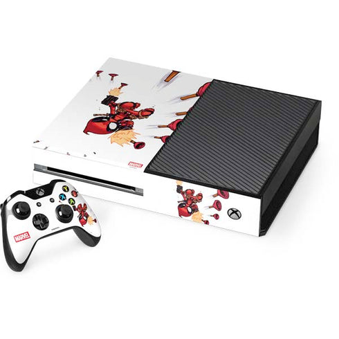 Marvel Deadpool Babypool Shooting Xbox One Console and Controller Bundle Skin