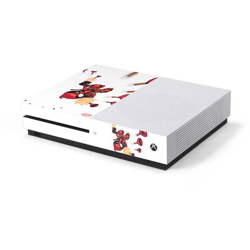 Marvel Deadpool Babypool Shooting Xbox One S Console Skin
