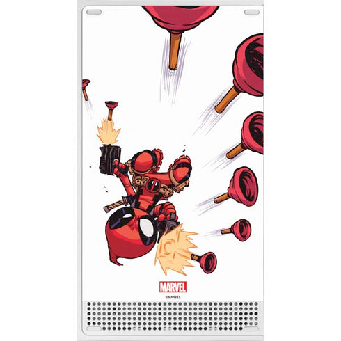 Marvel Deadpool Babypool Shooting Xbox Series S Console Skin