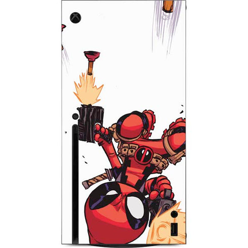 Marvel Deadpool Babypool Shooting Xbox Series X Console Skin