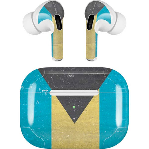 Bahamas Flag Distressed AirPods Skins