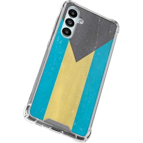 Bahamas Flag Distressed Galaxy A16 5G Clear Case