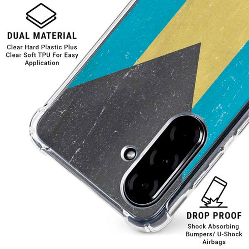 Bahamas Flag Distressed Galaxy A36 5G Clear Case