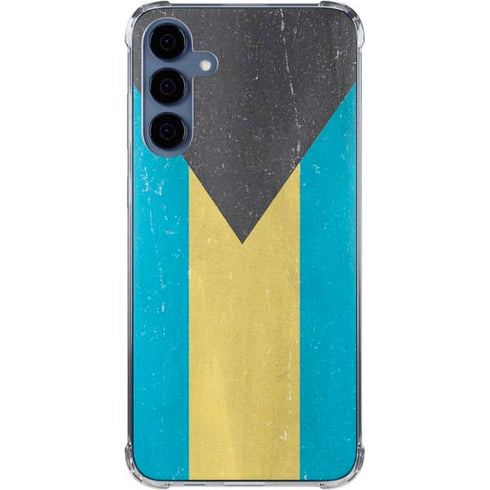 Bahamas Flag Distressed Galaxy A55 5G Clear Case