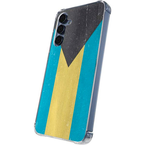 Bahamas Flag Distressed Galaxy A55 5G Clear Case