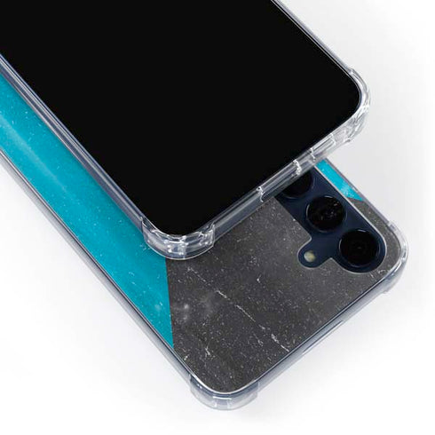 Bahamas Flag Distressed Galaxy A55 5G Clear Case