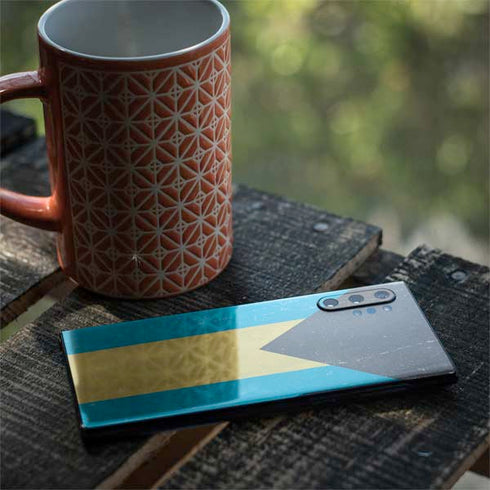 Bahamas Flag Distressed Galaxy Note 10 Plus Skin