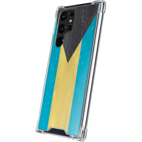 Bahamas Flag Distressed Galaxy S23 Ultra Clear Case