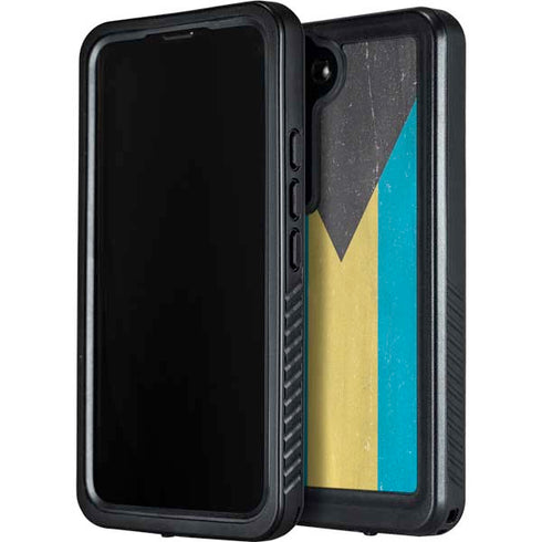 Bahamas Flag Distressed Galaxy S24 Plus Waterproof Case