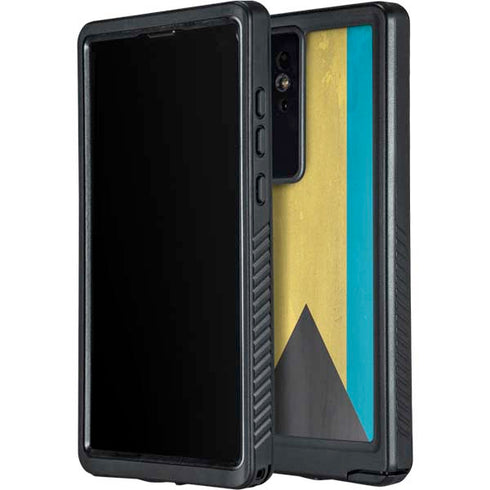 Bahamas Flag Distressed Galaxy S24 Ultra Waterproof Case