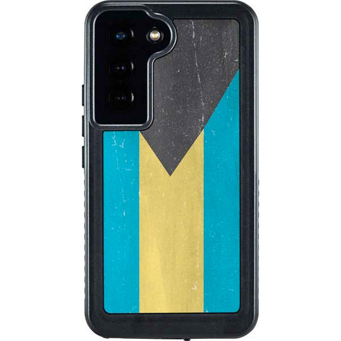 Bahamas Flag Distressed Galaxy S24 Waterproof Case