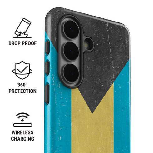 Bahamas Flag Distressed Galaxy S26 Plus Impact Case