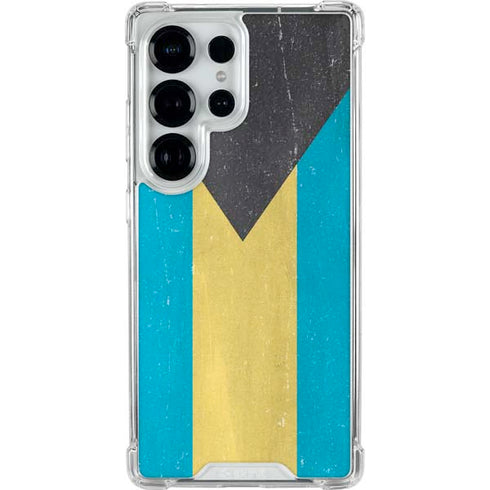 Bahamas Flag Distressed Galaxy S26 Ultra Clear Case