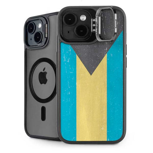 Bahamas Flag Distressed iPhone 14 Plus Kickstand Case