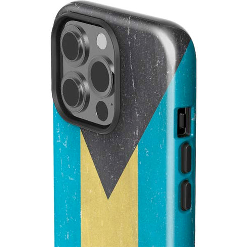 Bahamas Flag Distressed iPhone 15 Pro Impact Case