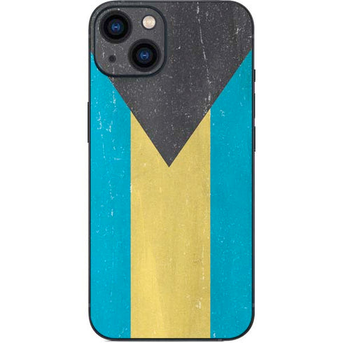 Bahamas Flag Distressed iPhone 15 Skin