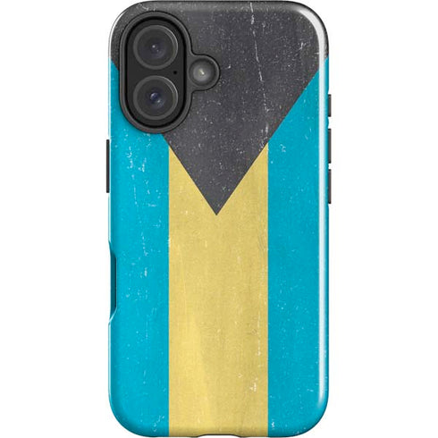 Bahamas Flag Distressed iPhone 16 Impact Case