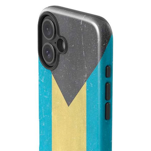 Bahamas Flag Distressed iPhone 16 Plus Impact Case