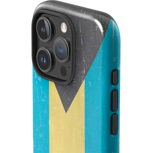 Bahamas Flag Distressed iPhone 16 Pro Impact Case