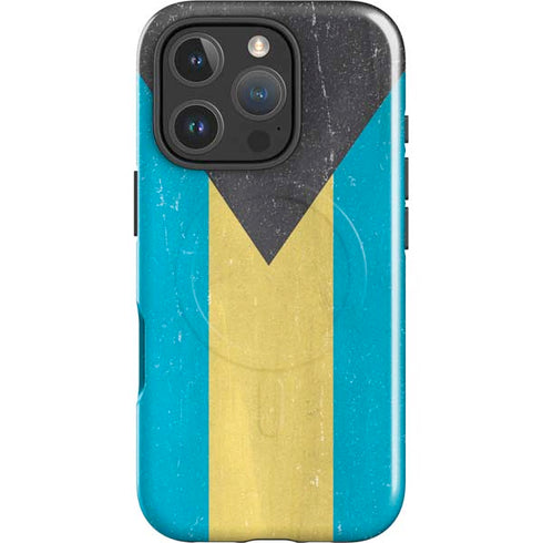 Bahamas Flag Distressed iPhone 16 Pro Max Magsafe Impact Case