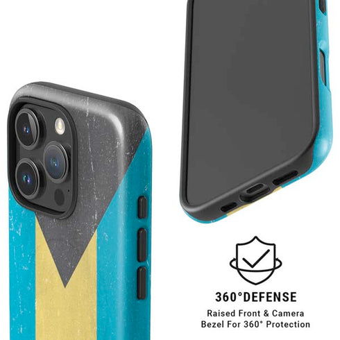 Bahamas Flag Distressed iPhone 16 Pro Max Magsafe Impact Case