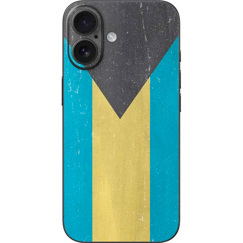 Bahamas Flag Distressed iPhone 16 Skin