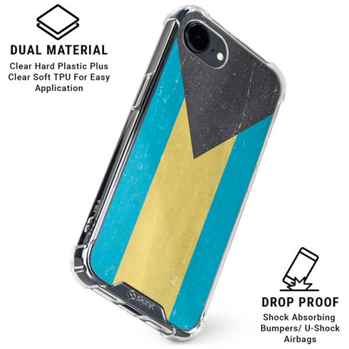 Bahamas Flag Distressed iPhone 16e Clear Case