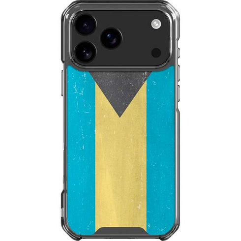 Bahamas Flag Distressed iPhone 18 Pro Max Clear Case